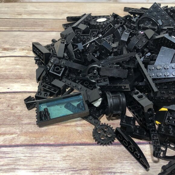 LEGO BLACK 2.49lbs Building Brick Pieces Blocks Parts Castle Star Wars City Bulk - Picture 2 of 11